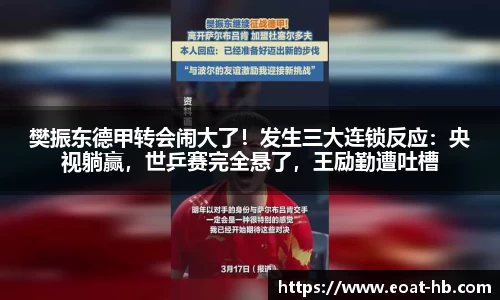 樊振东德甲转会闹大了！发生三大连锁反应：央视躺赢，世乒赛完全悬了，王励勤遭吐槽